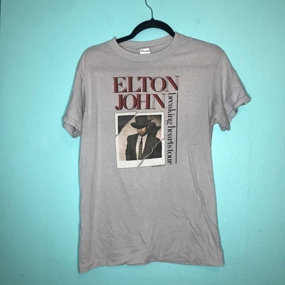 Elton John Breaking Hearts Tour Vintage tee - Picture 1 of 9